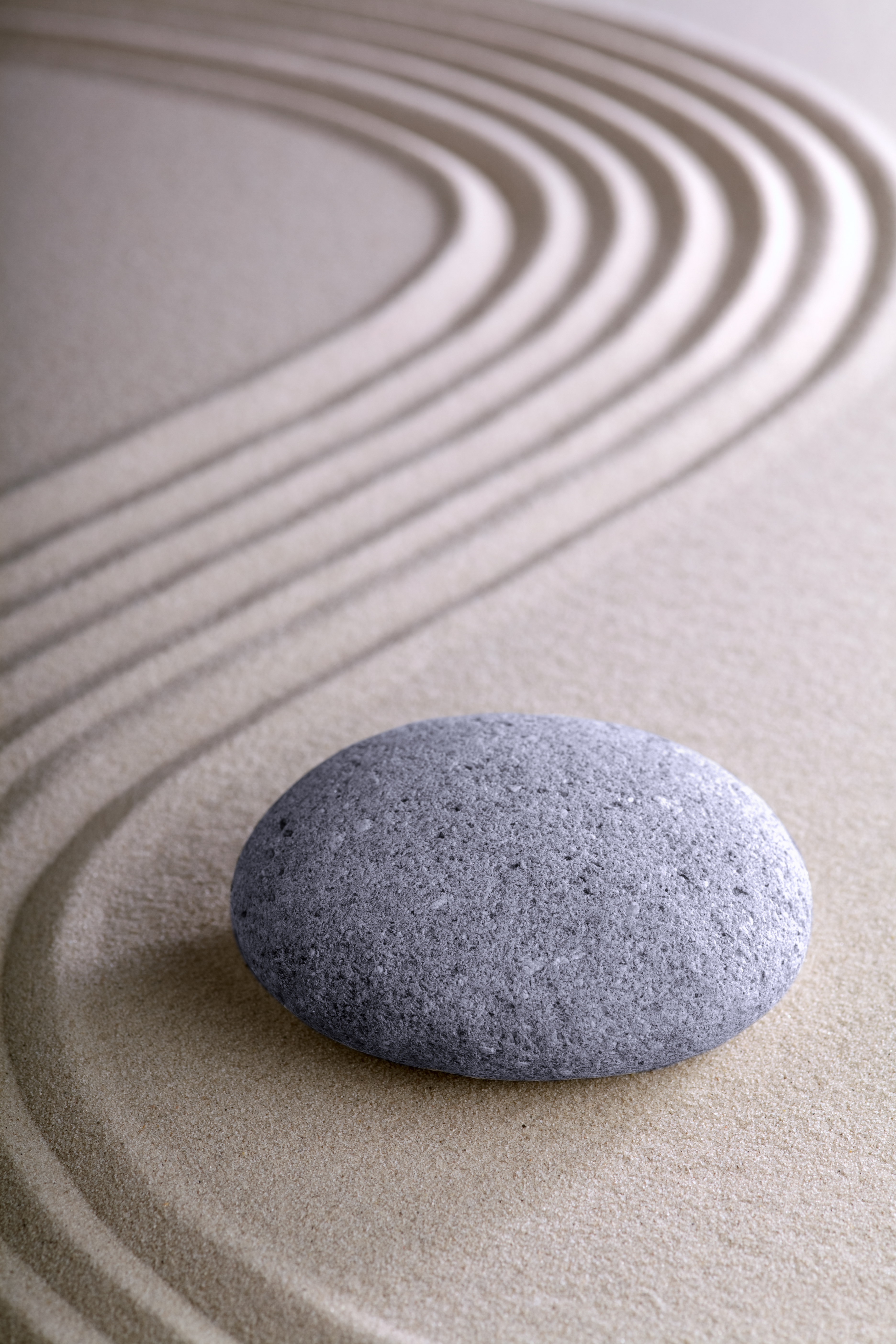 Japanese meditation or zen garden simplicity , calmness and bala